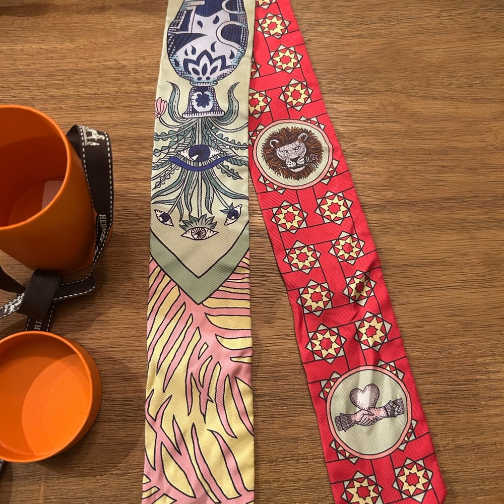Auth Hermes La Danse Twilly Scarf